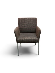 Steelcase Coalesse Switch Guest Armchair  Charcoal & Terracotta Geometric Pattern Retail price $1200