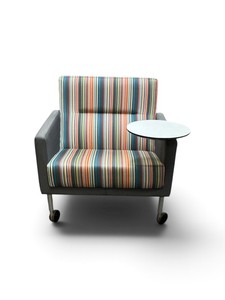 Steelcase Coalesse Sidewalk Mobile Lounge Chair with Swivel Tablet Arm