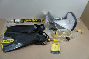 Cressi Adult Rondine Palau Fin Snorkel Set - Fin Size LXL