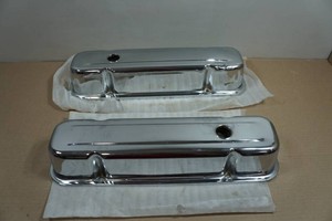Chrome Plated Stamped Steel Valve Covers - Small Block Chevy