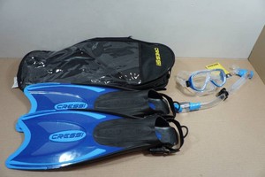 Cressi Adult Rondine Palau Fin Snorkel Set - Fin Size ML