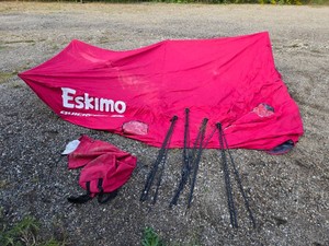 Eskimo Quickfish Portable Ice Shelter, some of Poles need to be reattached to the fabric