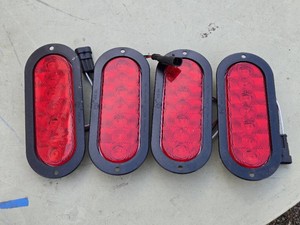LED trailer lights with wiring harness