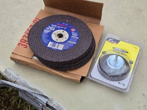 Master Mechanic 6-12 Inch Abrasive Saw Blades and Performax Wire Cup Brush