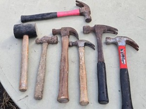 Lot of Hammers and Mallet Assorted Collection Various Conditions for Construction and DIY Use Hand ToolsHardware