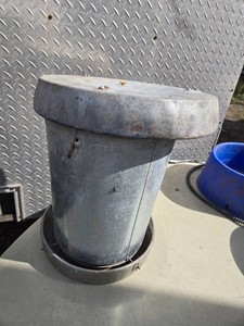 Galvanized Metal Animal Feeder