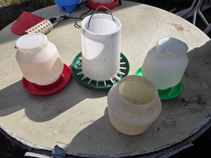 Plastic Chicken Feeders and Waterers