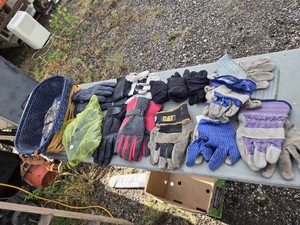 Assorted Work and Winter Gloves Including CAT and Other Brands