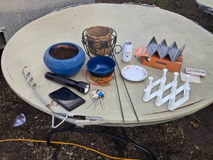 Amazon Tablet, Taco Stands, and Planters