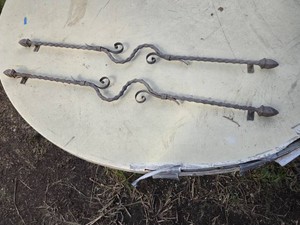 Decorative Wrought Iron Window Shutter Dogs