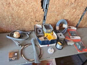 Various Electrical Supplies, Wire, and Lamp Holders