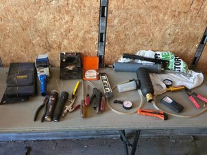 Assorted Automotive and Diagnostic Tools including Pittsburgh Automotive Brake Bleeder and Vacuum Pump Kit