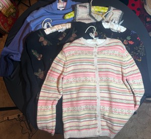 Lot of 5 knitted sweaters small & medium mix