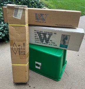 BRAND NEW Synthetic Tree lot of 3 boxes  some prelit & 3 tall