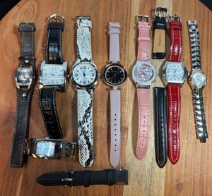 Watch lot of 8 & 2 bands  ladies watches untested