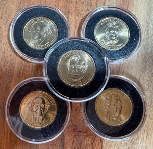 $1 Presidential Coin lot of 5  US Currency