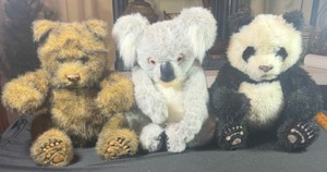 Lot of 3 Hasbro Tiger electronics FurRealFriends plushes Koala, Panda, Bear They have been tested but all three lag with Some battery corrosion in the koalas battery compartment