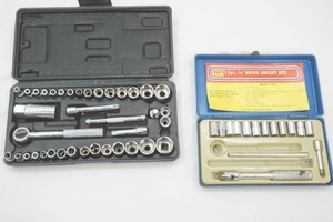 14 drive socket sets, 1 set missing the ratchet