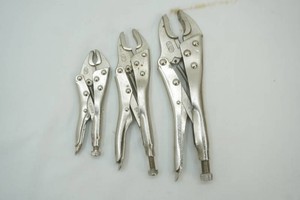 3 locking pliers 10R, 7R, 5R in like new condition