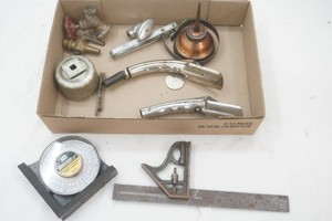 oil can spouts, magnetic angel finder, oil can, water valves