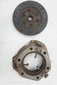 vintage 9 Ford clutch pressure plate and disc