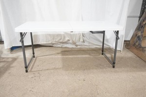 Lifetime poly folding table 24 x 48 with adjustable height legs from 36 to 22