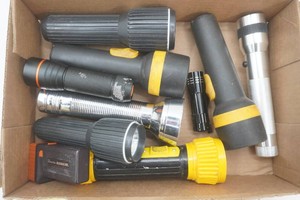 group of flashlights