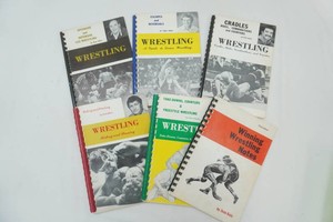 group of 6 vintage (1977) era high schoolcollage wrestling training books