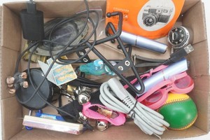 cords, finishing touch laser shavers, wall hooks, goggles, cat collar and more