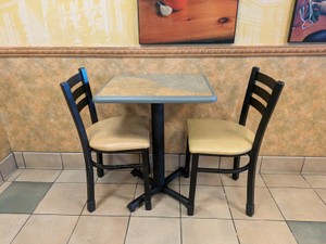 COMMERCIAL DINING TABLE AND CHAIRS CREAM