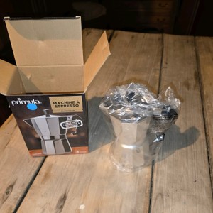 Primula Aluminum Stovetop Espresso Maker  Moka Pot with Box