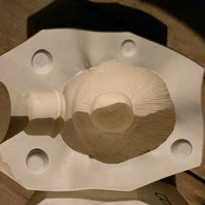Mrs. Claus Doll Head Ceramic Casting Mold - Marked 1409  1410