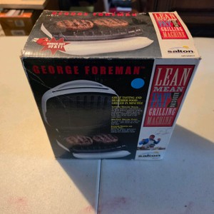 George Foreman Lean Mean Fat-Reducing Grilling Machine with Box & Accessories