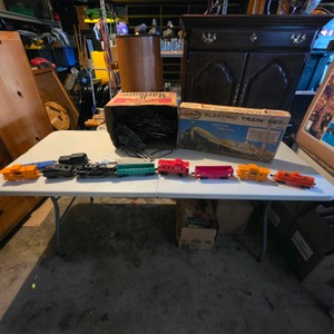 Vintage Lionel Electric Train Set with Locomotive, Freight Cars, Track & Original Box