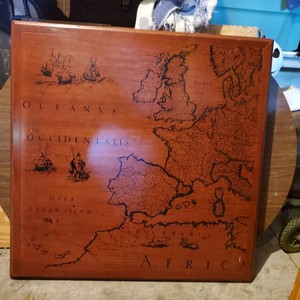 Decorative Map-Design Tabletop  Furniture Project Panel
