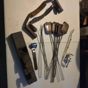 Vintage Woodworking & Specialty Tool Assortment  Wooden Hand Plane, Draw Knives, & Accessories