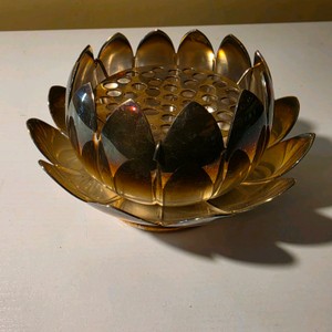 Reed & Barton Lotus Flower Bowl with Removable Flower Frog