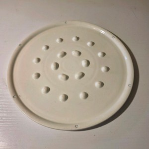Bollo White Pizza Serving Plate with Raised Bumps