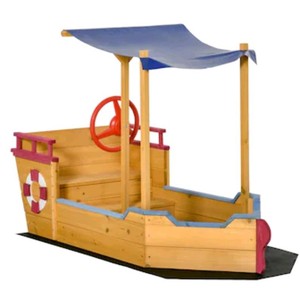 Outsunny Wooden Pirate Sandbox with Canopy $137.95 Retail - Brand New