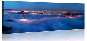  San Francisco Skyline Framed Canvas Wall Art $56.88 Retail - Brand New