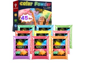 Bulk Color Run Powder 45 lb 9-Color Pack $144.99 Retail - Brand New