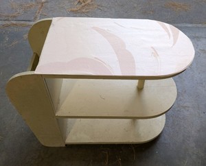 Vintage 3-Tier Curved Wooden Accent Side Table 