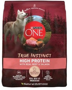 Purina ONE True Instinct High Protein Beef & Salmon Dry Dog Food 3.8 lb - Brand New