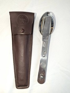 Vintage Boy Scouts of America Folding Camp Utensils with Pouch