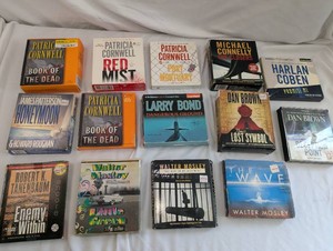 14 Thriller CD Audiobooks  Cornwell, Dan Brown, Mosley & More