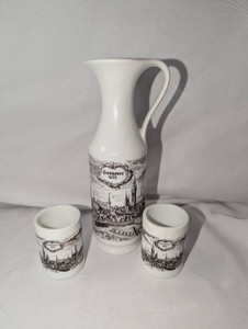 Hannover 1633 Porcelain Pitcher & 2 Cups