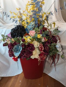 Large Faux Floral Arrangement Lot