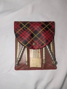 Vintage Metal Nutcrackers & Picks in Plaid Case