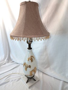 Bavaria Porcelain Table Lamp with Italian Marble Base
