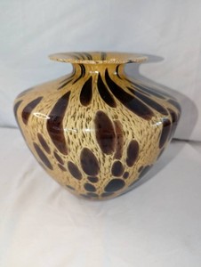 Vintage Italian Hand-Blown Art Glass Vase